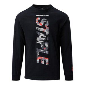 Sherwood X STAPLE Mens Black Long Sleeve Shirt Medium